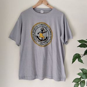 Vintage T-Shirt Mens XL New Orleans Naval Marine Corps Reserve Ctr Single Stitch